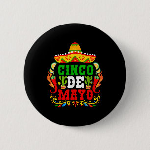 Badge Rond 5 Cm Cinco De Mayo Lets Fiesta Squad 5 De Mayo Mexique
