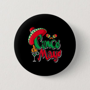 Badge Rond 5 Cm Cinco De Mayo Sombrero Hommes Femmes Taco Mexicain