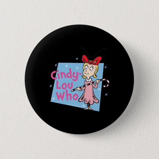 Badge Rond 5 Cm Cindy Lou Who Candy Cane T Shirt (Devant)