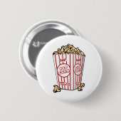 Badge Rond 5 Cm cinéma pop-corn (Devant & derrière)