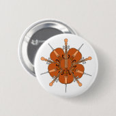 Badge Rond 5 Cm Cinq Cellos (Devant & derrière)