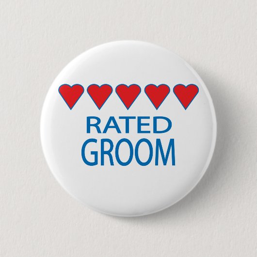 Badge Rond 5 Cm Cinq cœurs de marié (Devant)
