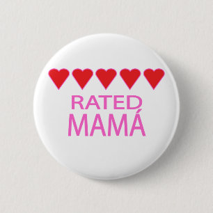 Badge Rond 5 Cm Cinq Coeurs Mamá