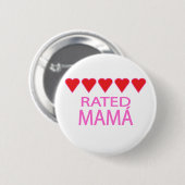 Badge Rond 5 Cm Cinq Coeurs Mamá (Devant & derrière)