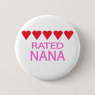 Badge Rond 5 Cm Cinq Coeurs Nana