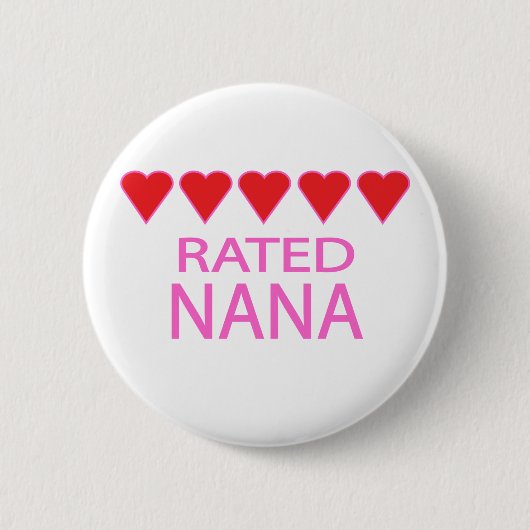 Badge Rond 5 Cm Cinq Coeurs Nana (Devant)