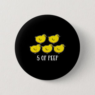 Badge Rond 5 Cm Cinq De Peep Fun Respiratoire Thérapiste Ven
