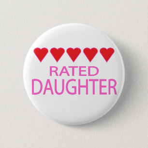 Badge Rond 5 Cm Cinq filles au cœur