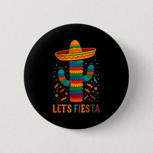 Badge Rond 5 Cm Cinq mai party mexicain de cactus drôle letsCinco