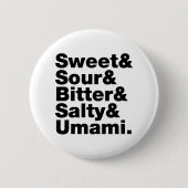 Badge Rond 5 Cm Cinq saveurs de base (Devant)