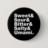 Badge Rond 5 Cm Cinq saveurs de base (Devant)