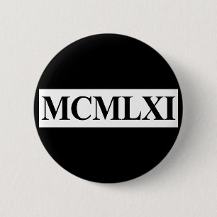 Badge Rond 5 Cm cinquantième Birthday, 1961