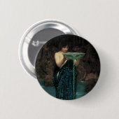 Badge Rond 5 Cm Circe Invidiosa par John William Waterhouse (Devant & derrière)