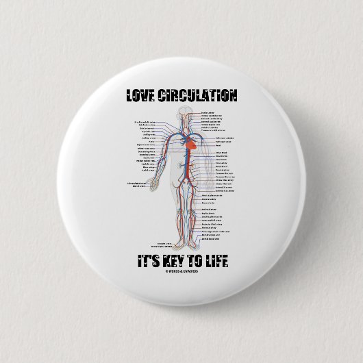 Badge Rond 5 Cm Circulation d'amour il est principal à la vie (Devant)