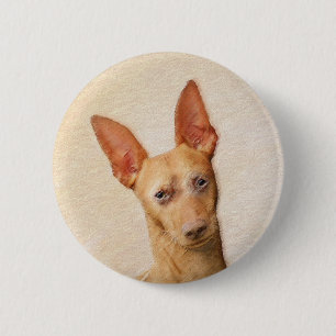 Badge Rond 5 Cm Cirneco dell’Etna Peinture - Cute Original Chien A