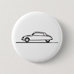 Badge Rond 5 Cm Ciroen DS 21 Pallas