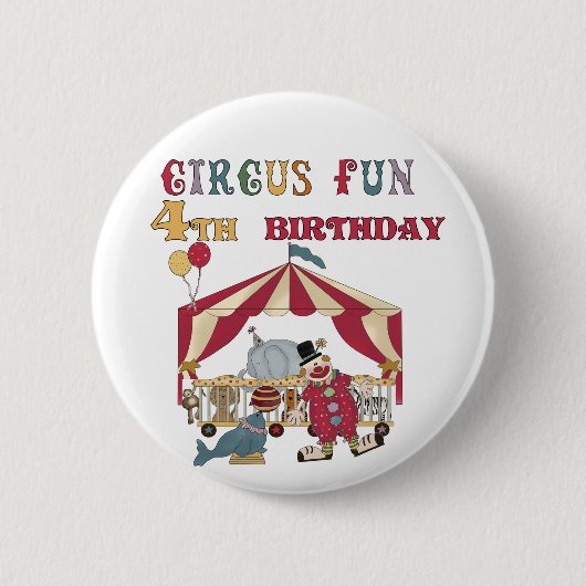 Badge Rond 5 Cm Cirque 4e Anniversaire Tshirts et cadeaux (Devant)
