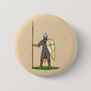 Badge Rond 5 Cm Cirque médiévale Norman Knight 1066