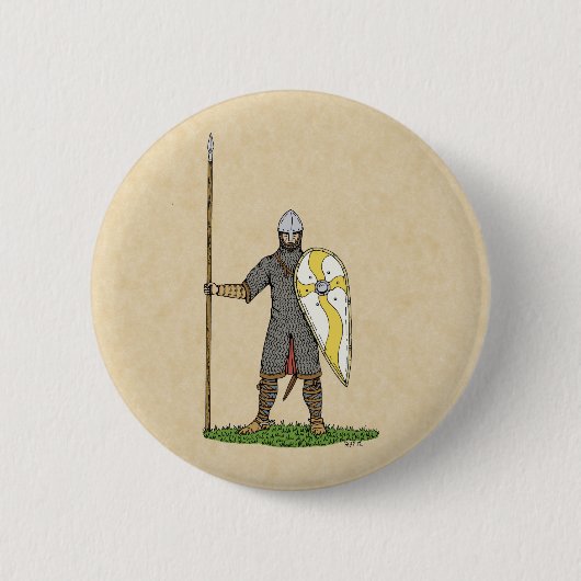 Badge Rond 5 Cm Cirque médiévale Norman Knight 1066 (Devant)