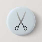Badge Rond 5 Cm Ciseaux (Devant)