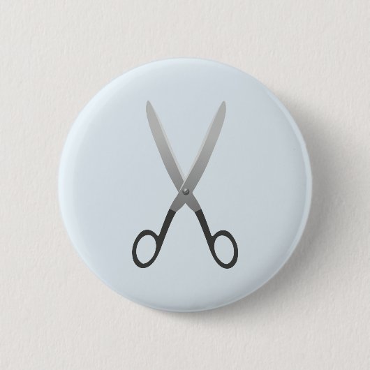 Badge Rond 5 Cm Ciseaux (Devant)