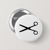 Badge Rond 5 Cm Ciseaux (Devant & derrière)