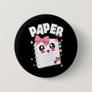 Badge Rond 5 Cm Ciseaux Papier Rocher Cute Costumes Halloween Enfa