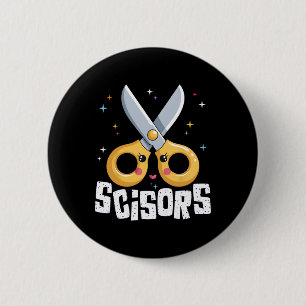 Badge Rond 5 Cm Ciseaux Papier Rocher Halloween Costumes Groupe Fa