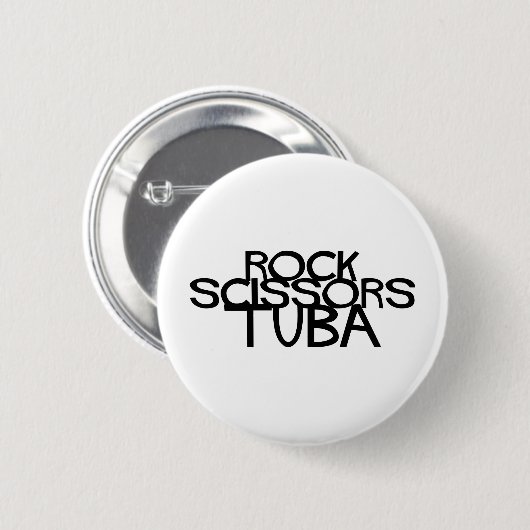 Badge Rond 5 Cm Ciseaux rocheux Tuba (Devant & derrière)