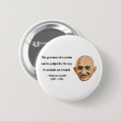 Badge Rond 5 Cm Citation 2b de Gandhi (Devant & derrière)