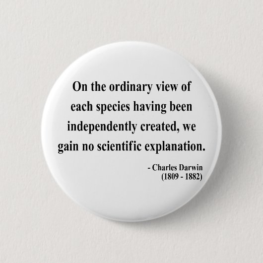 Badge Rond 5 Cm Citation 3a de Charles Darwin (Devant)