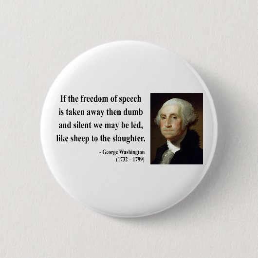 Badge Rond 5 Cm Citation 3b de George Washington (Devant)