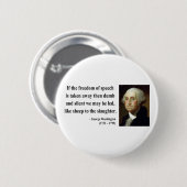 Badge Rond 5 Cm Citation 3b de George Washington (Devant & derrière)