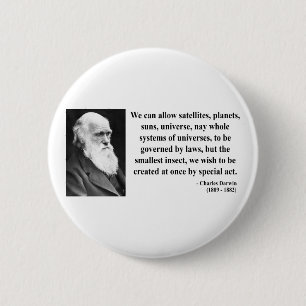 Badge Rond 5 Cm Citation 4b de Charles Darwin