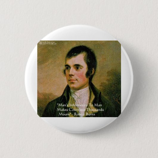 Badge Rond 5 Cm Citation célèbre de Robert Burns (Devant)