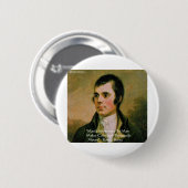 Badge Rond 5 Cm Citation célèbre de Robert Burns (Devant & derrière)