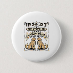 Badge Rond 5 Cm Citation de chien drôle Gravure vintage Chiens par