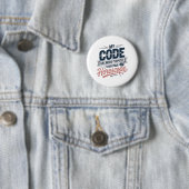 Badge Rond 5 Cm Citation de codage drôle AI Conception de programm (En situation)