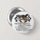 Badge Rond 5 Cm Citation de douzième nuit (Devant & derrière)