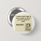 Badge Rond 5 Cm citation de Galilée (Devant & derrière)