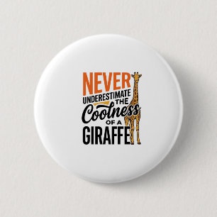 Badge Rond 5 Cm Citation de girafe drôle design vintage vecteur T-