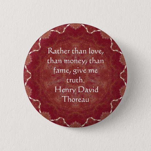 Badge Rond 5 Cm Citation de Henry David Thoreau (Devant)
