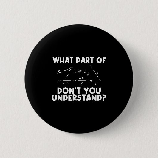 Badge Rond 5 Cm Citation de maths drôle Mathématiques Cher profess (Devant)