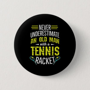 Badge Rond 5 Cm Citation De Mens Tennis Court Pour Votre Joueur De