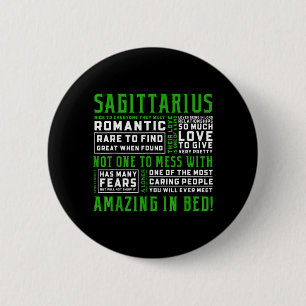 Badge Rond 5 Cm Citation de personnalité du Sagittaire Astrologie 