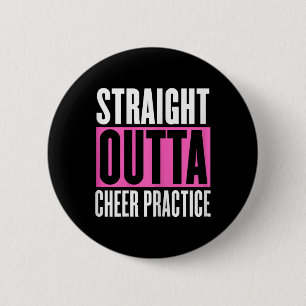 Badge Rond 5 Cm Citation de pom-pom girl amusante Entraînement de