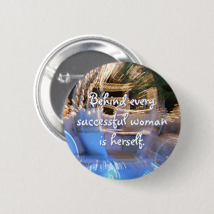 Badge Rond 5 Cm Citation de puissance femme réussie or coach photo