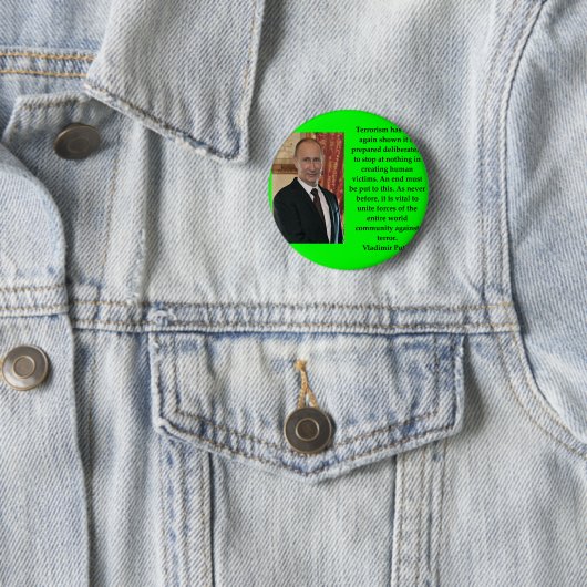 Badge Rond 5 Cm citation de putin (En situation)