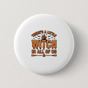 Badge Rond 5 Cm Citation de sorcière d'Halloween Design vectoriel
