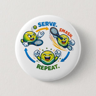 Badge Rond 5 Cm Citation de tennis drôle pour les accros de tennis